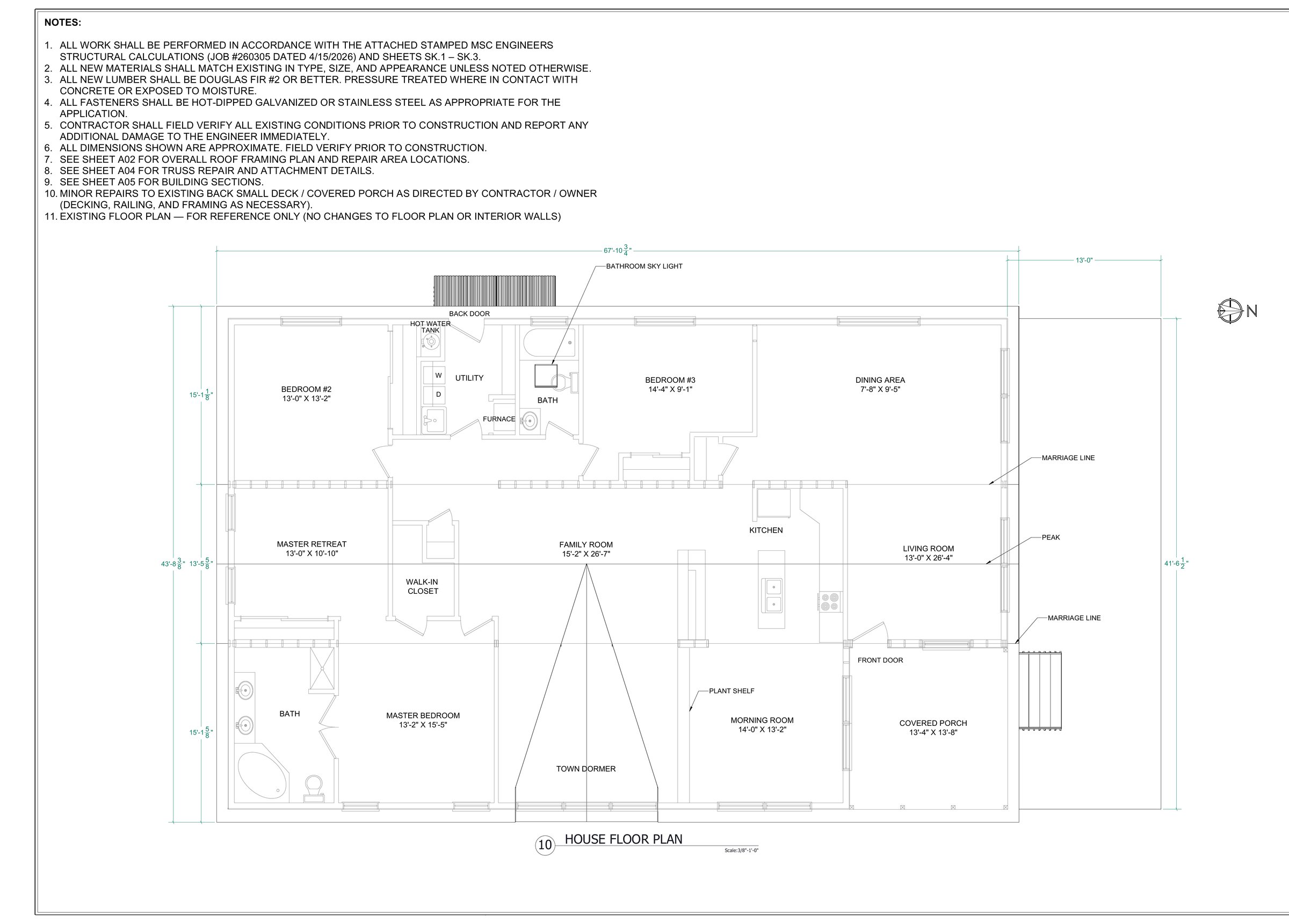Existing floor plan for reference